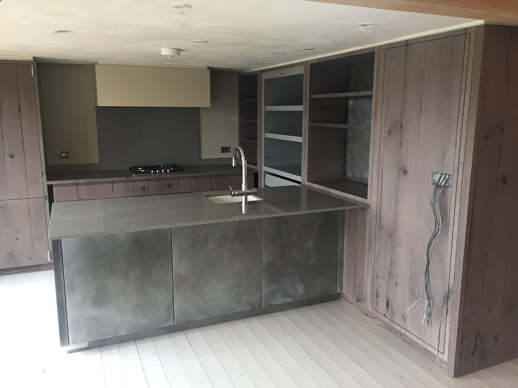 Zinc-worktop-install - Designs 05 zinc worktop in kitchen