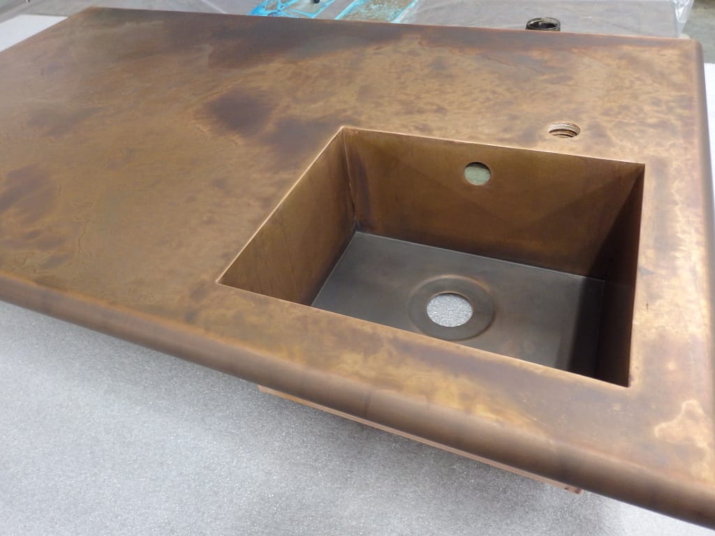 Aged Patina Copper Sink - Designs 05 Patina aged copper kitchen sink