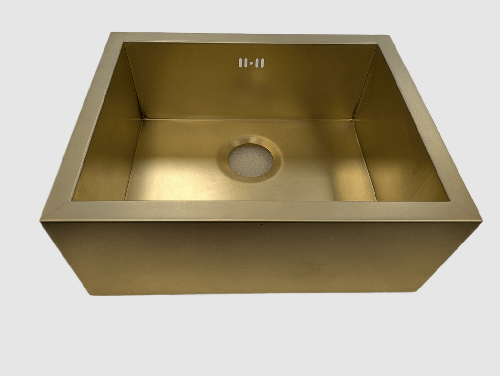 Bespoke Brass Belfast Butler Sink Front View - Designs 05 Solid Brass Belfast Butler Sink Front View